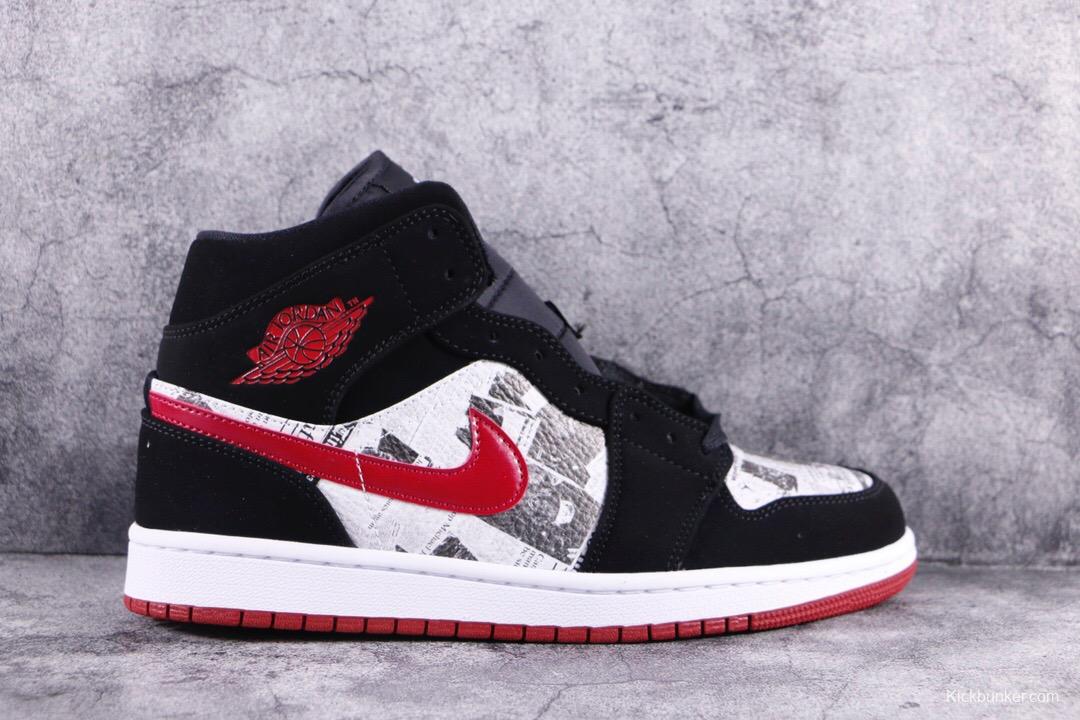 Air Jordan 1 Mid SE Newspaper