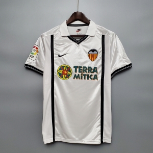 Retro 00/01 Valencia Home Soccer Jersey