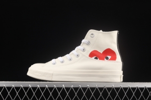 Converse All Star x CDG 2021 Sichuan Jiubao Ling co-named 1CL877 high-top casual board shoes.