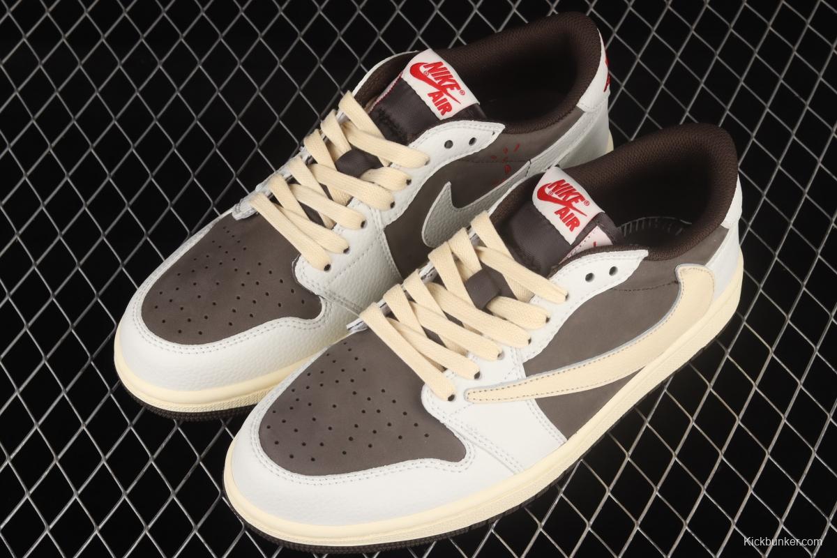 Fragment design x Travis Scott x NIKE Air Jordan 1 Low OG TS Joint Lightning Barb CT8527-086