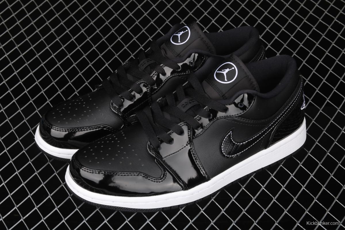 Air Jordan 1 Low ASW low-top all-Star patent leather black low-top basketball shoes DD1650-001