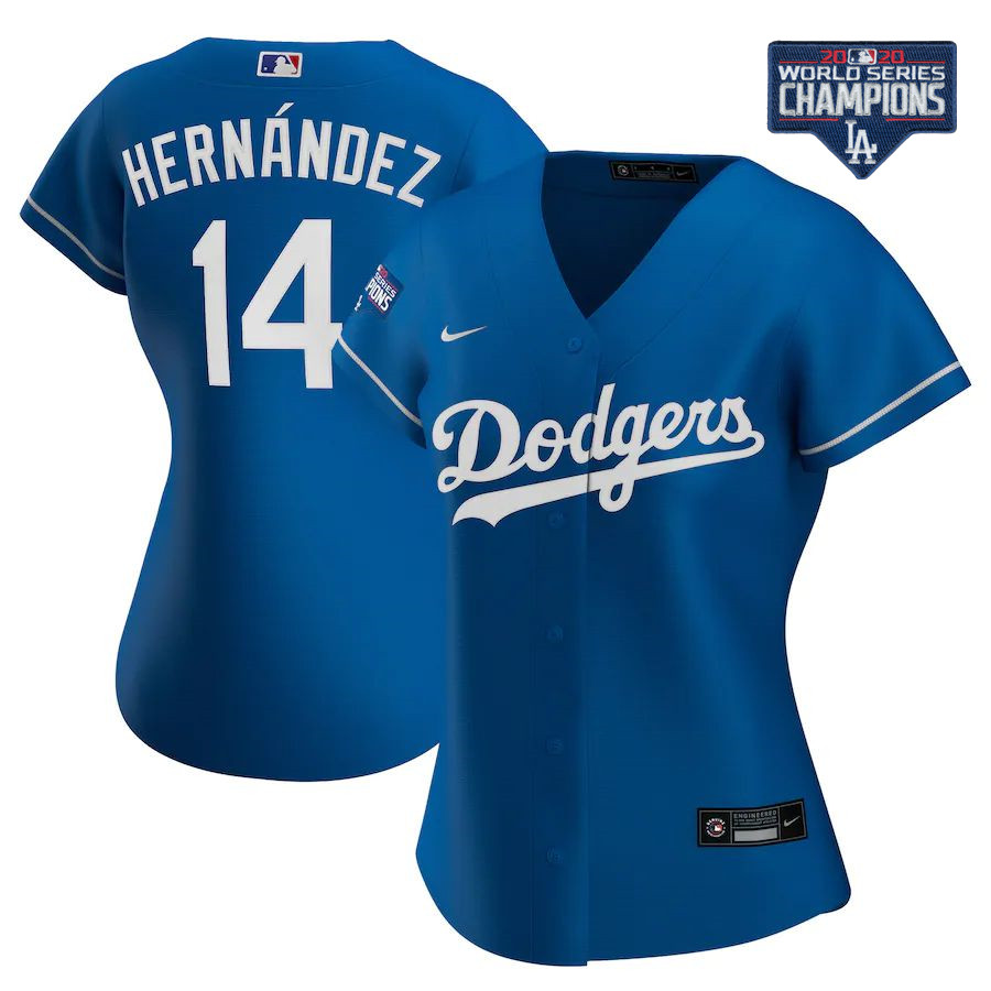 Women's Enrique Hernández Royal 2020 World Series Champions Alternate Player Team Jersey