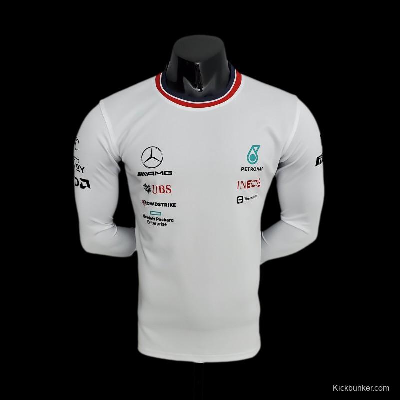 F1 Formula One 2022 Mercedes Long Sleeve White 
