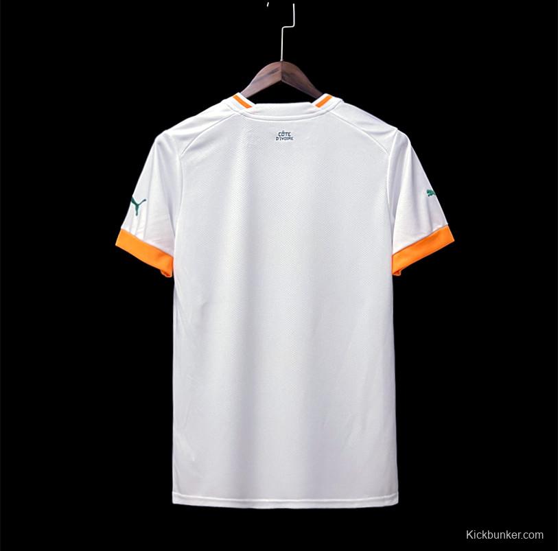 22/23 IVORY COAST Away White Jersey