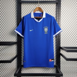 Retro 1997 Brazil Away Blue Jersey