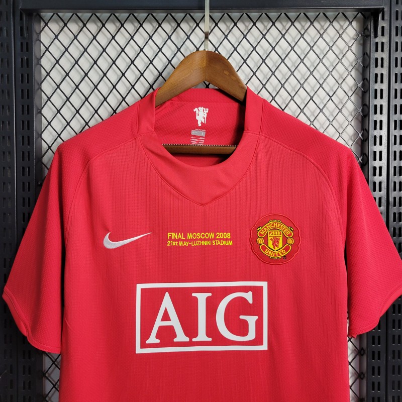 Retro 07-08 Manchester United Champions League Version Home Jersey