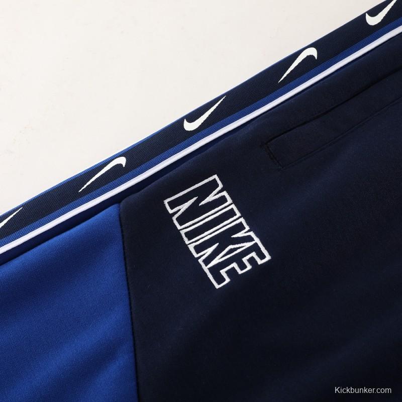 23/24 NIKE Black/Blue Full Zipper Hooide Jacket+Pants