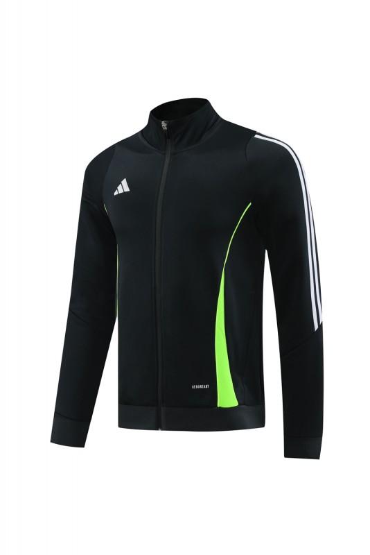 2024 Adidas Black/Green Full Zipper Jacket+Pants