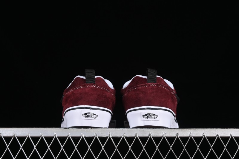 Vans Classics Knu Skool Chunky Tongue Retro Sneakers in Wine Red - VN0009QC02Y