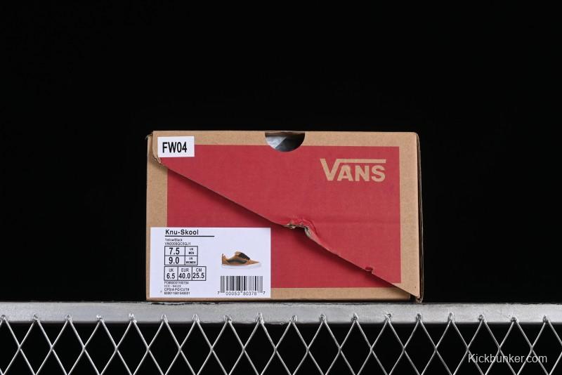Vans Classics Knu Skool Retro Skate Shoes with Thick Tongue and Oversized Toe - VN0009QC5QJ1