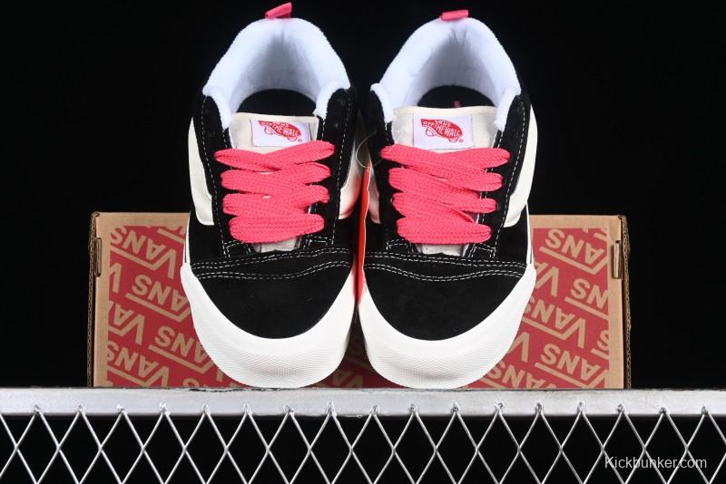 Vans Classics Knu Skool Retro Skate Shoes with Thickened Tongue and Oversized Toe - VN0009QCBLK
