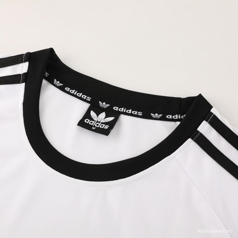 24/25 Adidas Original White Short Sleeve Jersey+Shorts