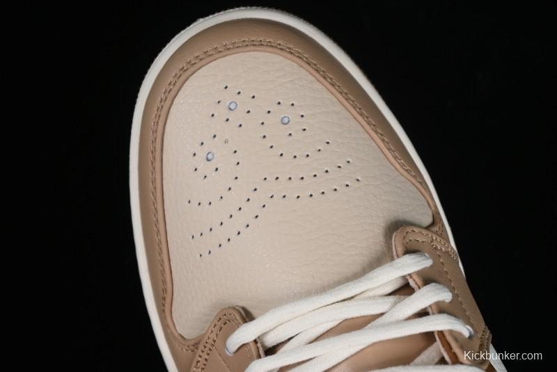 Nike Air Jordan 1 Low AJ1 Khaki Yellow Low-Top Casual Lifestyle Sneakers - HF5753-221