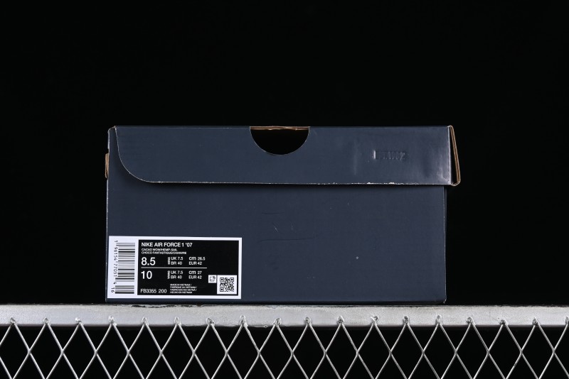 Nike Air Force 1 '07 Low Casual Sneakers with Full-Length Air Cushion - FB3355-200