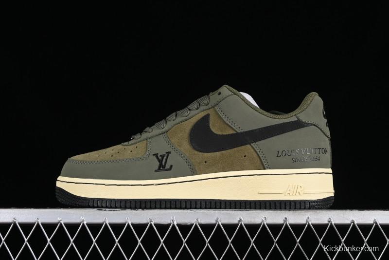 Nike Air Force 1 '07 Low LV Collaboration - Military Green Casual Sneakers - BA8806-223