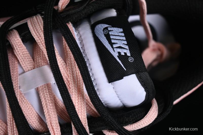 Nike Dunk Low Custom Deconstructed Strap Casual Sneakers in Black Pink - CW1590-100