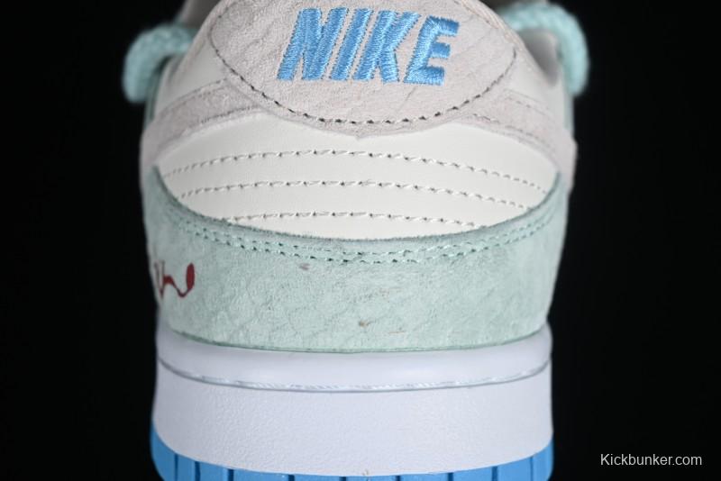 Nike SB Dunk Low Year of the Dragon Limited Edition - Gray Hook Dragon Soaring High Anniversary Premium Custom Low-Top Casual Skate Shoes - SJ2068-230