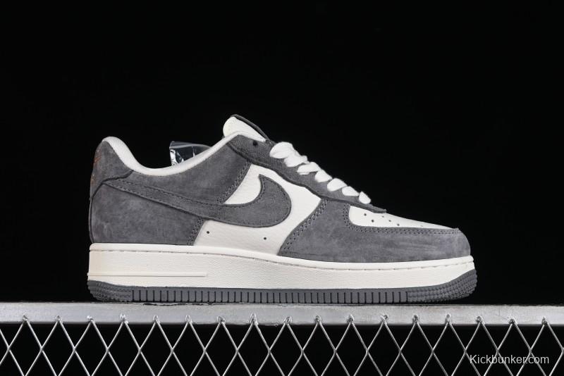 Nike Air Force 1 '07 Low LV Collaboration - Beige Grey Pigskin Casual Sneakers - HD1968-011
