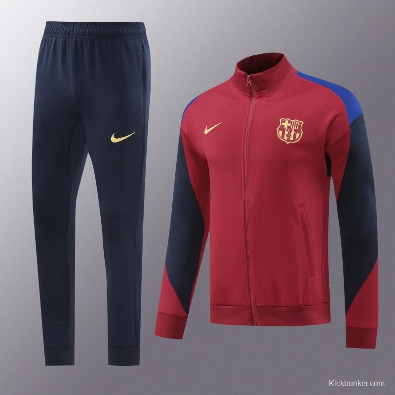 24/25 Barcelona Wine Full Zipper Jacket +Long Pants