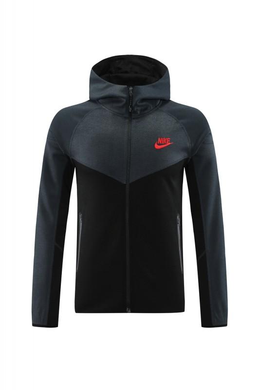 2024 Nike Grey/Black Full Zipper Jacket +Long Pants