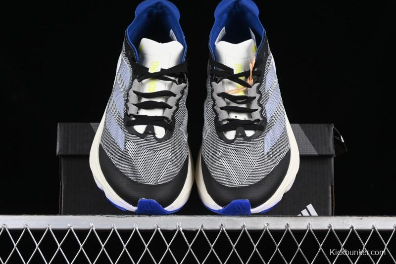 Adidas Adizero Boston 12 M Running Shoes Lightweight Breathable Low-Top with ENERGYROD Carbon Plate - IE8494