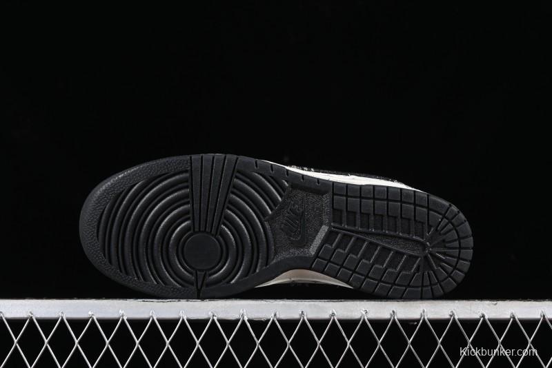 Nike SB Dunk Low LV Collaboration - Beige Black Denim Anniversary High-End Custom Low-Top Casual Skate Shoes - JH8310-946