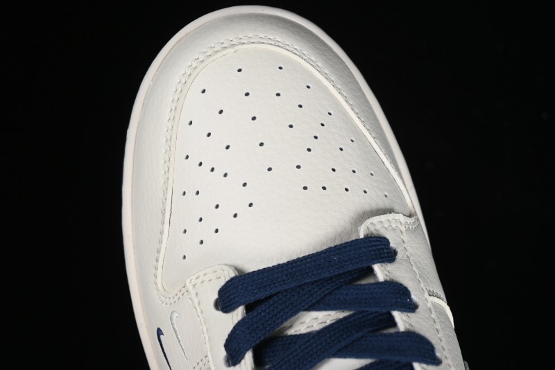 Stussy x Nike SB Dunk Low Anniversary Custom Sneakers with Blue Swoosh - DQ1098-379