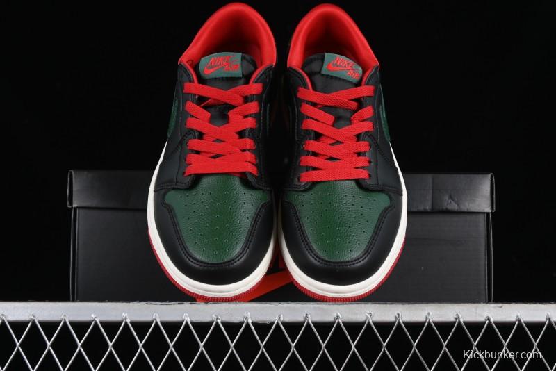 Nike Air Jordan 1 Low AJ1 Black Green Casual Sneakers - CZ0775-036