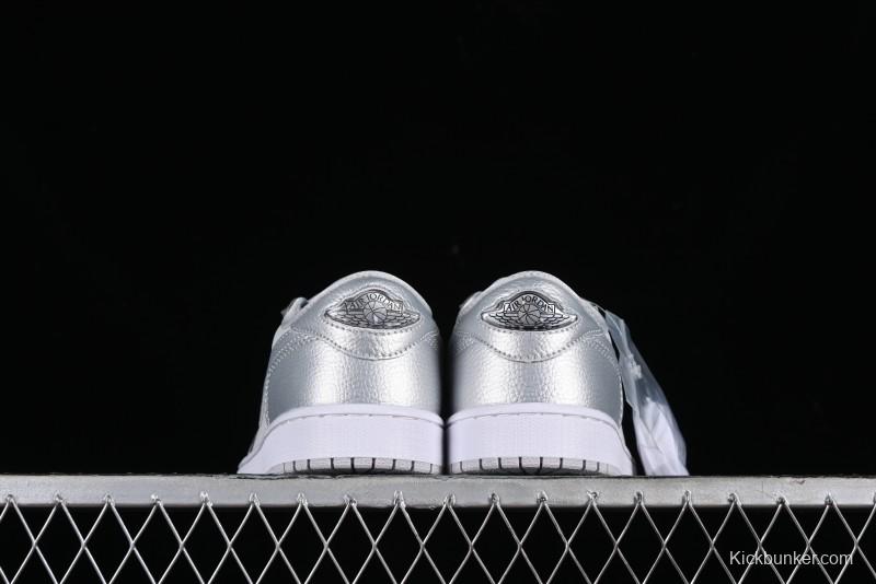 Nike Air Jordan 1 Low AJ1 Grey Silver Low-Top Casual Sneakers - CZ0790-002