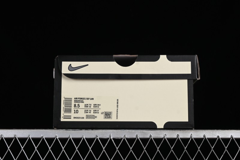 Nike Air Force 1'07 Low "Keep Fresh" Casual Sneakers in Dark Gray with Small Swoosh - BM2023-105