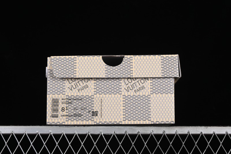 Nike SB Dunk Low LV Collaboration - Beige Black Denim Anniversary High-End Custom Low-Top Casual Skate Shoes - JH8310-946