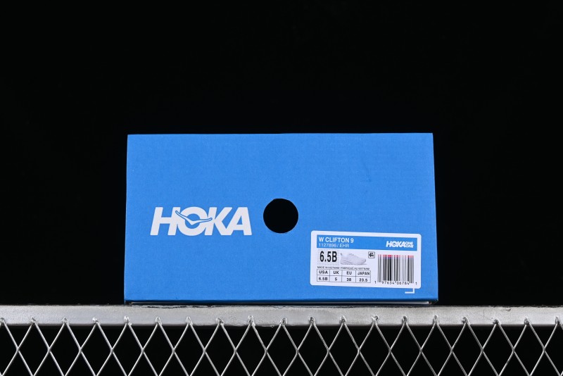 HOKA ONE ONE Clifton 9 Lightweight Knit Mesh Running Shoes with Enhanced Cushioning - 1127896 EHR