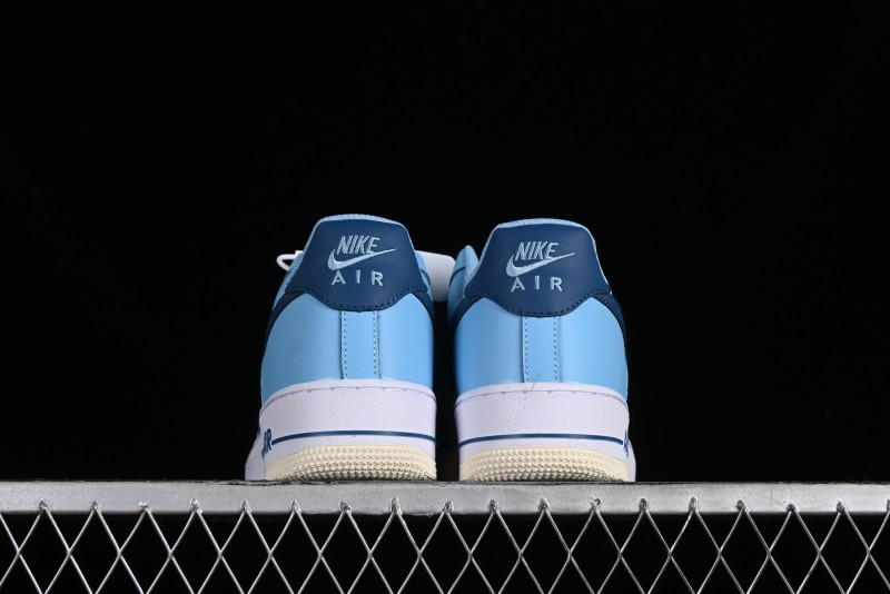 Nike Air Force 1 '07 Low White Blue Color Blocking Casual Sneakers - HF4837-407