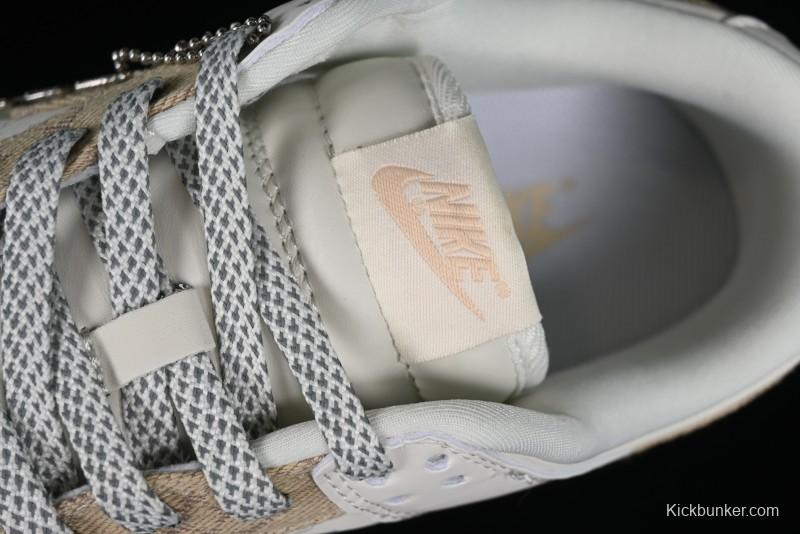 Nike SB Dunk Low LV Collaboration - Khaki Denim Anniversary High-End Custom Low-Top Casual Skate Shoes - XP3802-337