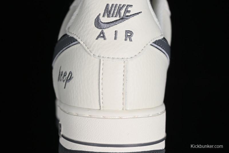 Nike Air Force 1'07 Low "Keep Fresh" Casual Sneakers in Dark Gray with Small Swoosh - BM2023-105