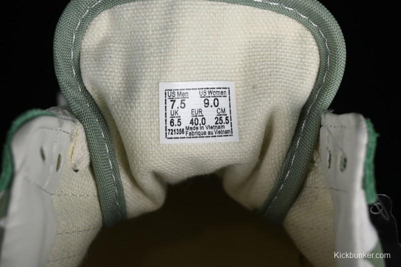 Vans Old Skool Reissue 136 Checkerboard Green Retro Canvas Shoes - VN000MT6V0N