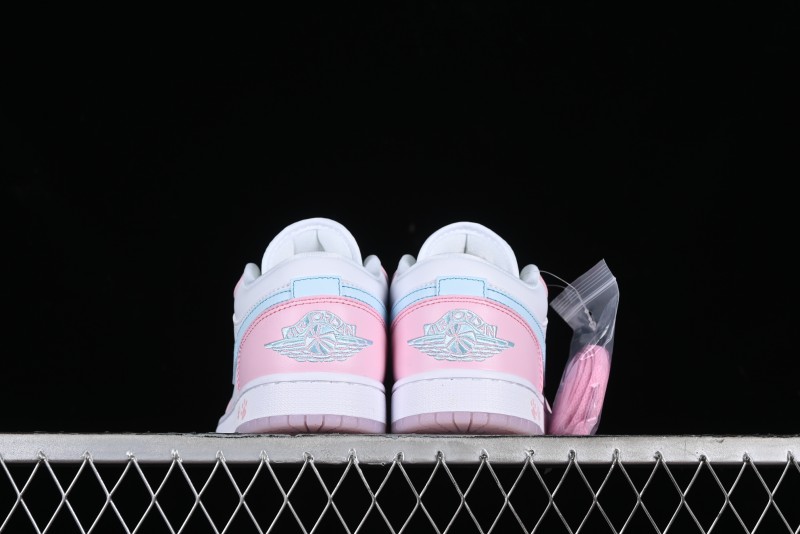 Nike Air Jordan 1 Low "White/Pink Foam/Glacier Blue" Casual Sneakers - HM3706-141