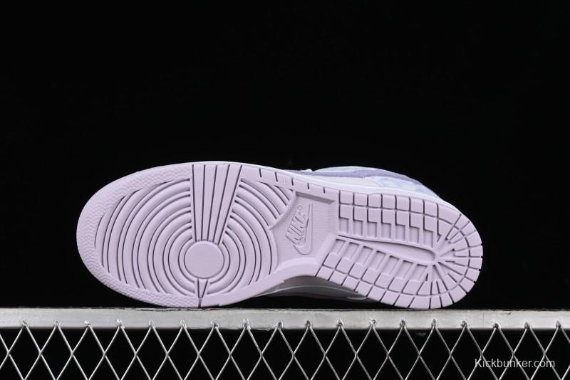 Nike SB Dunk Low Premium White Light Purple Skateboarding Shoes - DM9467-500