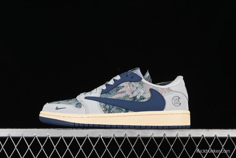Nike Travis Scott x Fragment Design x Air Jordan 1 Low OG SP Retro Sneakers - JH6088-707