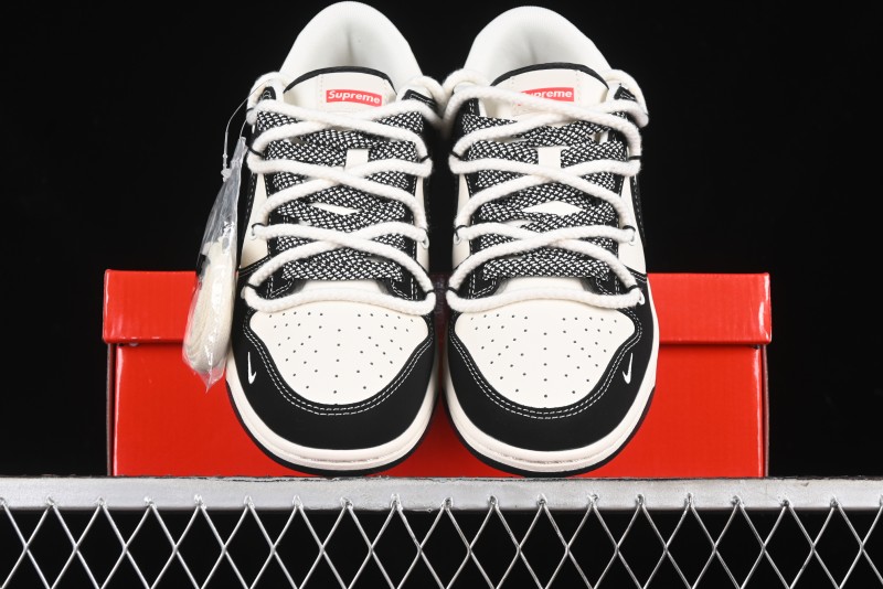Nike SB Dunk Low SUP Collaboration - Strap Black Hook Anniversary High-End Custom Low-Top Casual Skate Shoes - SJ2068-288
