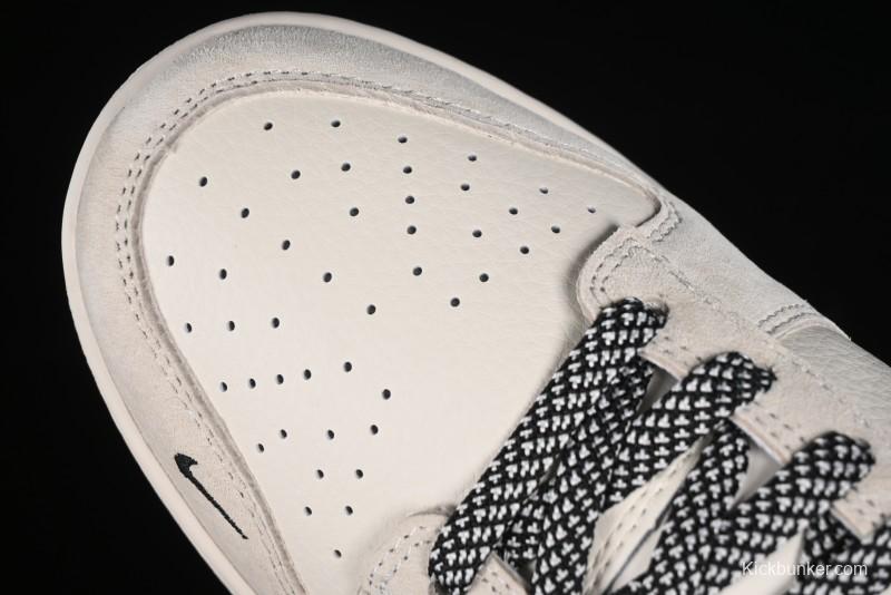 Nike SB Dunk Low x Supreme x Stussy Triple Collaboration Off-White Black Swoosh Anniversary High-End Custom Low-Top Casual Skate Shoes - SJ2068-270