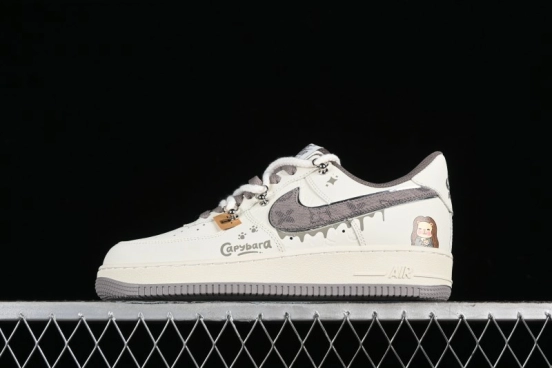 Nike Air Force 1 '07 Low x Capybara "Mona Lisa" Casual Lace-Up Sneakers - LV0506-990