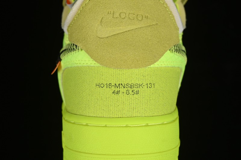 Nike Off White x Air Force 1 Low OW Transparent Yellow Sneakers - AO4606-700