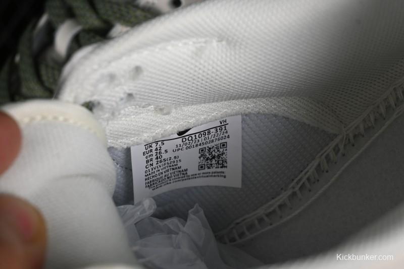 Nike SB Dunk Low Supreme Collaboration - Off-White Green Check Anniversary Customized Low-Top Casual Skate Shoes - DQ1098-391