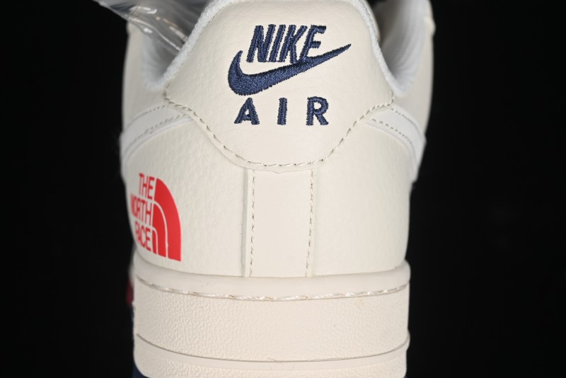 Nike Air Force 1 '07 Low The North Face Collaboration - White Red Blue Color Block Low-Top Casual Sneakers - XZ6188-010