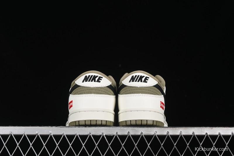 Nike SB Dunk Low Supreme Collaboration - Liberation Green Anniversary High-End Custom Low-Top Casual Sneakers - CH8311-231