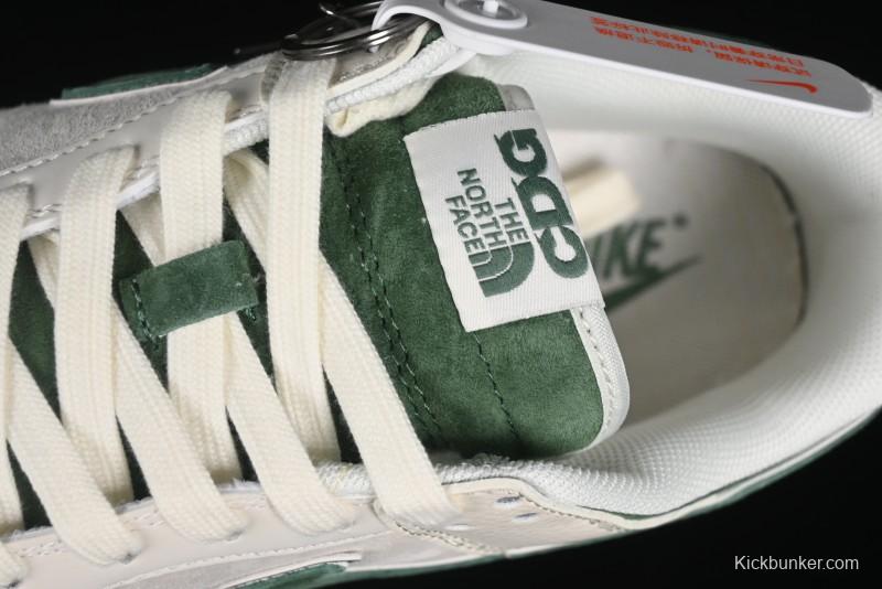 Nike SB Dunk Low The North Face Collaboration - Pig Leather Green Swoosh Anniversary Custom Low-Top Casual Skate Shoes - DQ1098-511