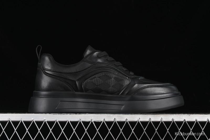 Ecco Street ACE Series Autumn New Retro Fashion Genuine Leather Platform Casual Sneakers - 63336101001