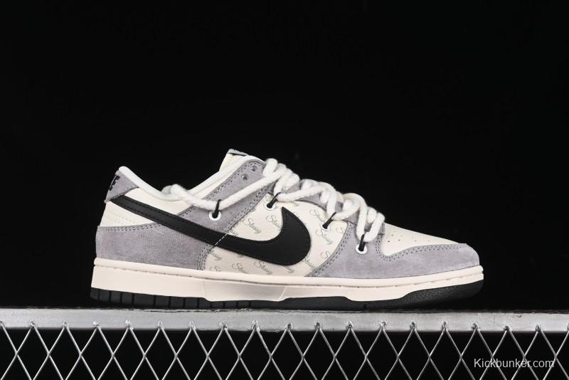 Nike SB Dunk Low Stussy Anniversary Edition Customized Low-Top Casual Skate Shoes - SJ2068-293
