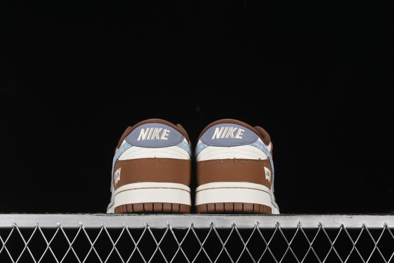 Nike SB Dunk Low Levi's Collaboration - White Grey Brown Anniversary Customized Low-Top Casual Sneakers - JH8310-958